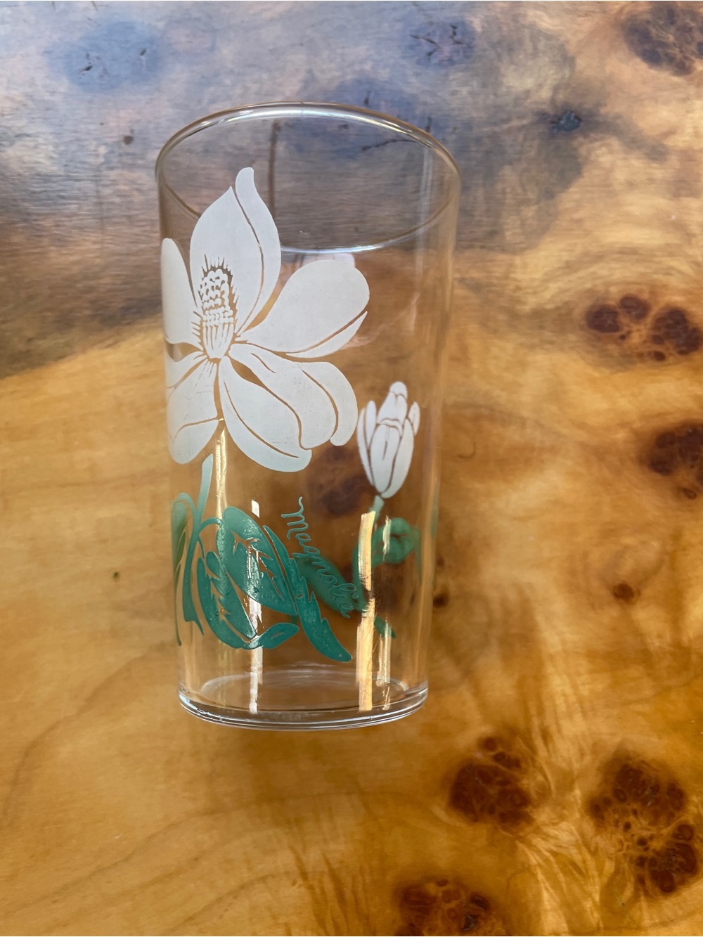 Federal Magnolia Flower Juice Glass Tumbler - Picture 2 of 5